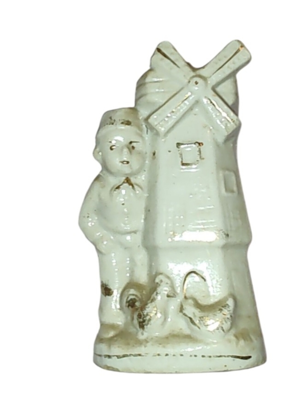 Vintage 1940's Made In Japan Ceramic Windmill Figurine Bud Vase Toothpick Holder